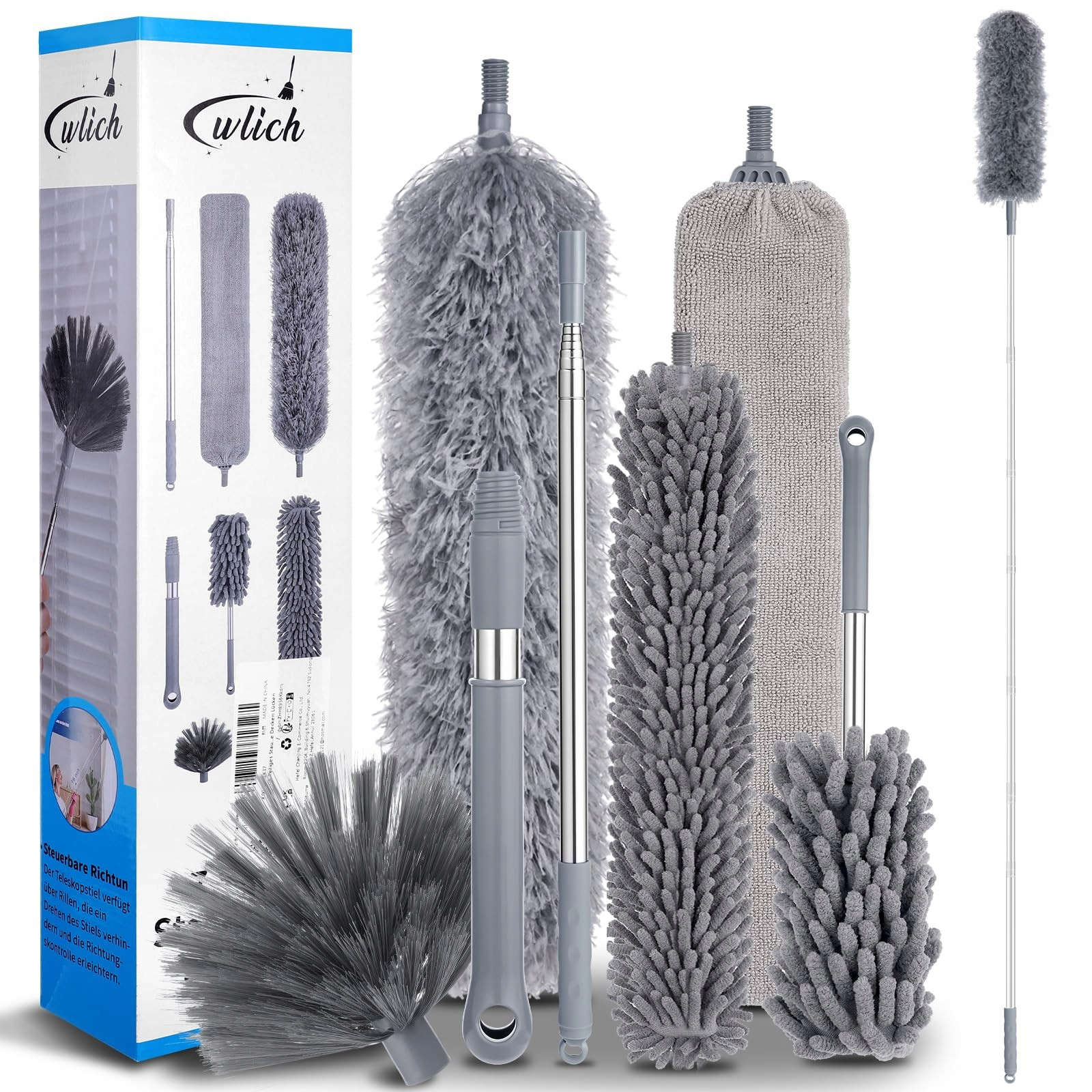 Silná teleskopická sada pro čištění 8 dílů