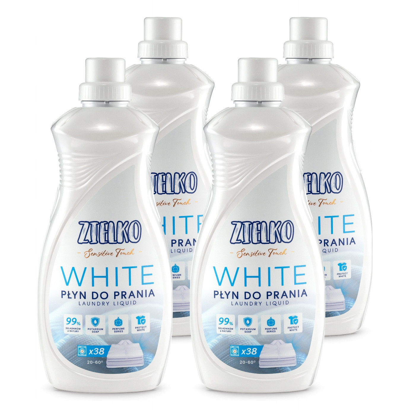 Zielko Tekutý prací prostředek na bílé prádlo Sensitive Touch 4x1000ml (3+1)