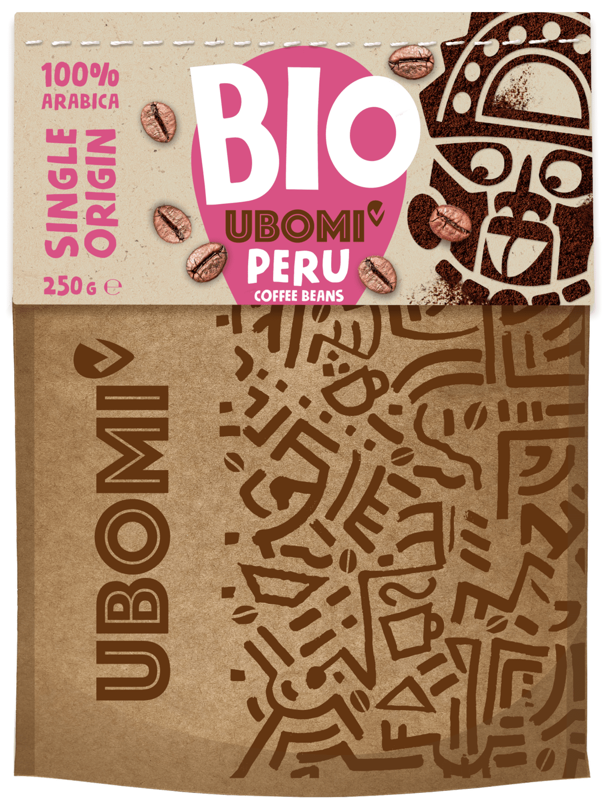 UBOMI BIO Peru zrnková káva 250 g