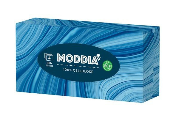 MODDIA Papírové kapesníčky 4vrstvé box 100 ks