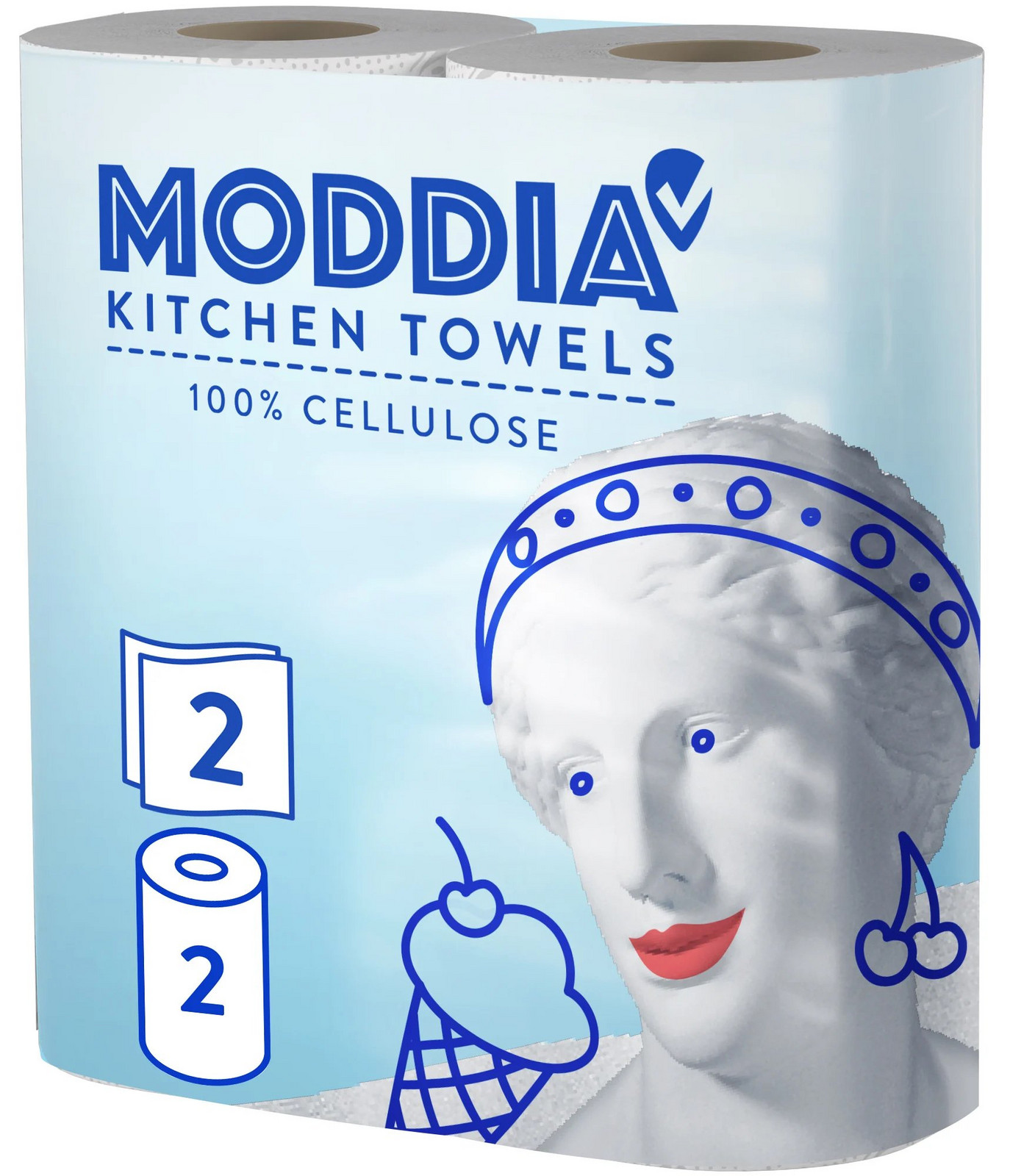 MODDIA Kuchyňské utěrky 2vrstvé 2 ks