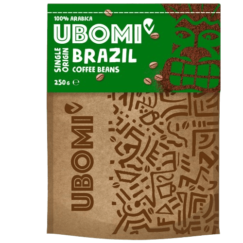 UBOMI Brasil 100% RFA zrnková káva 250 g
