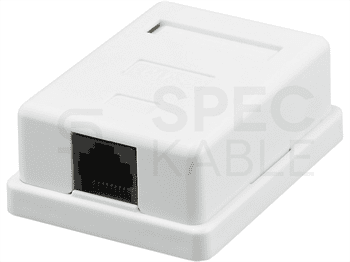 Zásuvka NEKU CAT5E UTP 1 x RJ45 na omítku bílá