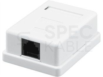 Zásuvka NEKU CAT6 UTP 1 x RJ45 na omítku bílá