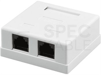 Zásuvka NEKU CAT6 UTP 2 x RJ45 na omítku bílá