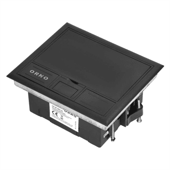 Podlahové pouzdro pro zásuvkové moduly ORNO OR-GP-9201/P, tm. šedá