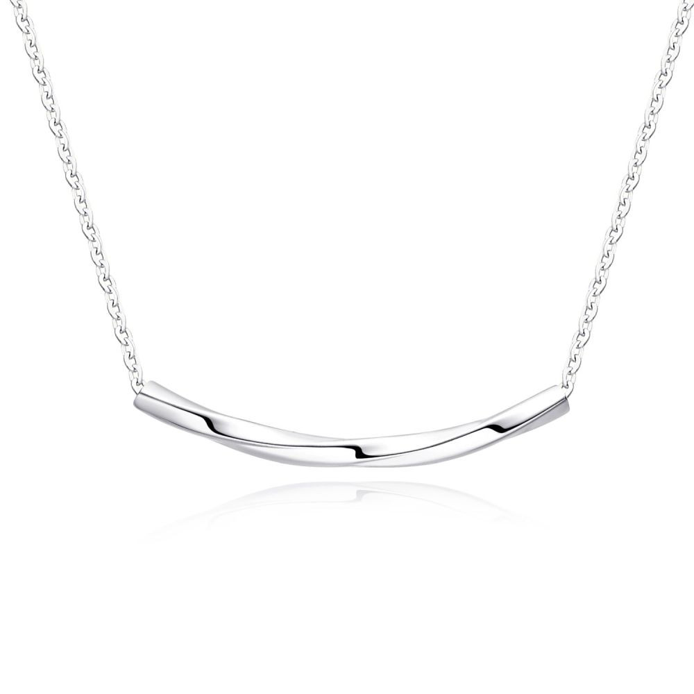 MOISS Minimalistický stříbrný náhrdelník pro ženy N0000875