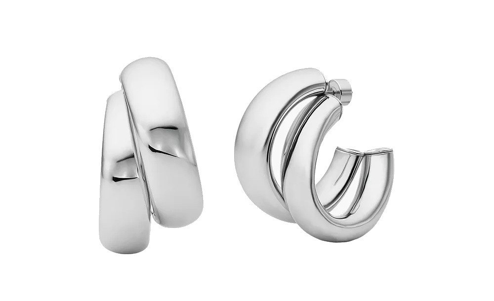 Michael Kors Nepřehlédnutelné kruhové náušnice MKJ842100040