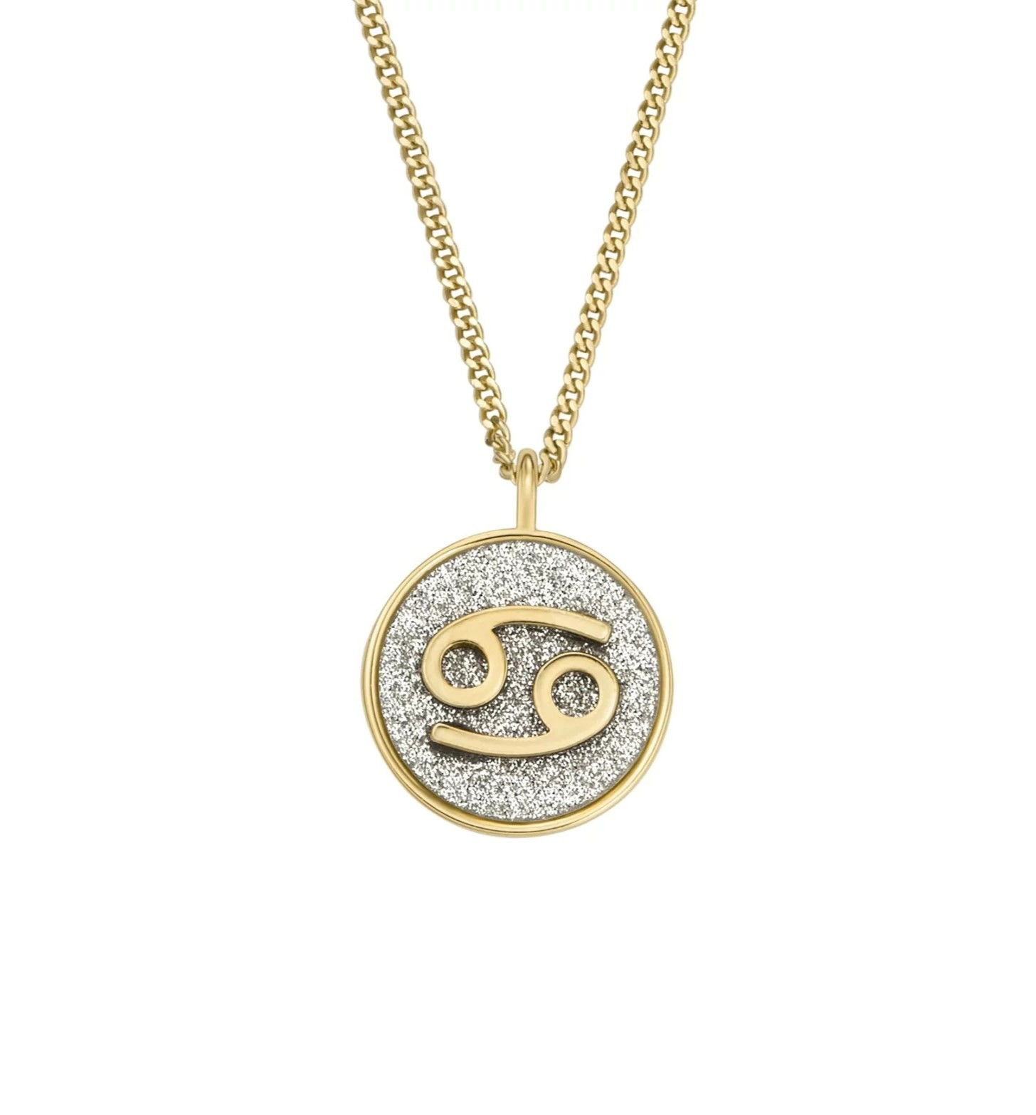 Fossil Pozlacený náhrdelník znamení Rak JOA00949710