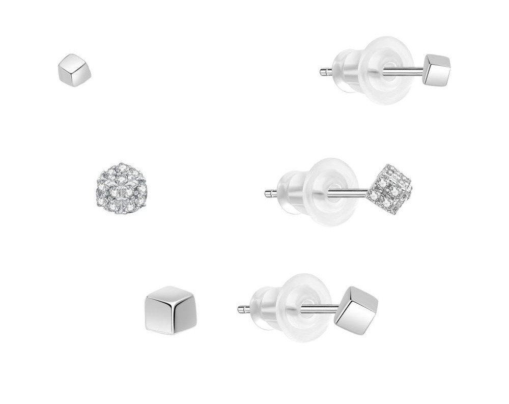 MOISS Minimalistická sada stříbrných náušnic E0004884
