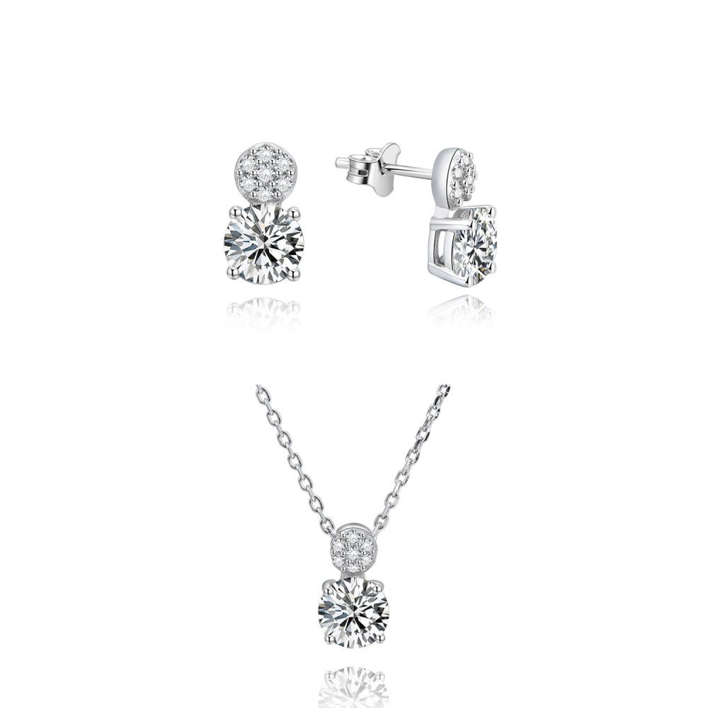 MOISS Luxusní stříbrná sada šperků S0000460 (náhrdelník, náušnice)
