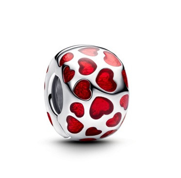 Pandora Romantický klipový korálek se srdíčky Moments 793679C01