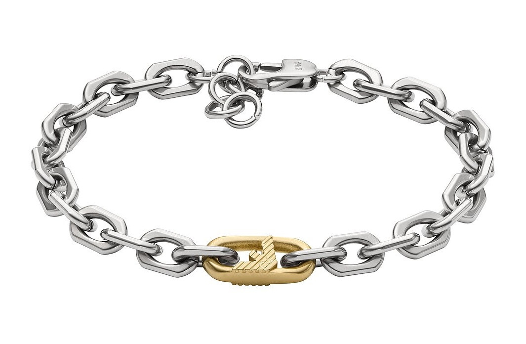 Emporio Armani Pánský bicolor náramek z oceli EGS3148040