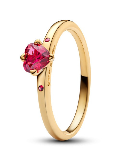 Pandora Romantický pozlacený prsten You & Me 166574C01 52 mm