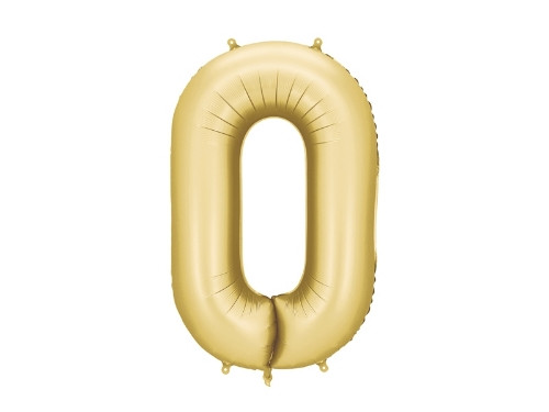 Foliová číslice Saténová zlatá 0 - 86 cm