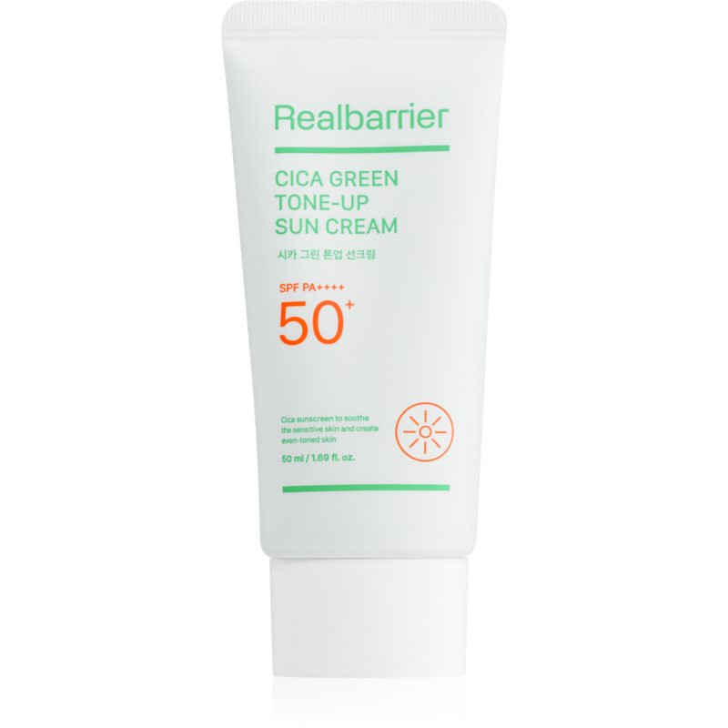 Real Barrier Cica Green Tone-Up Sun Cream intenzivní zklidňující a ochranný krém SPF 50+ 50 ml