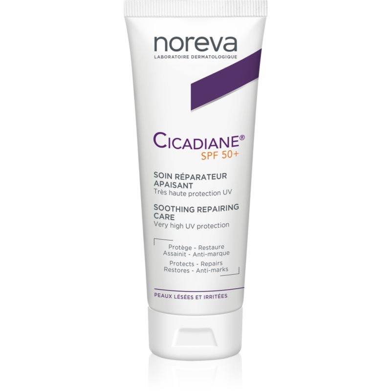 Noreva Cicadiane Soothing Repairing Care opalovací krém na tělo a obličej SPF 50+ 40 ml