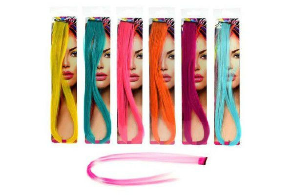 Teddies Příčesek do vlasů 50cm asst 6 barev v sáčku