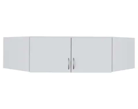 Rohový skříňový nástavec Case, bílý