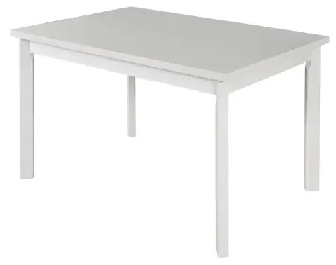 Obdélný jídelní stůl Maxim 120x80 cm, bělená borovice/bílý