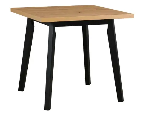 Čtvercový jídelní stůl Norveg 80x80 cm, dub artisan/černý