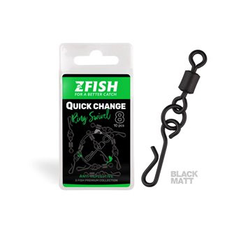 ZFISH Obratlík Quick Change Ring Swivel Matt vel.8|ZF-8787