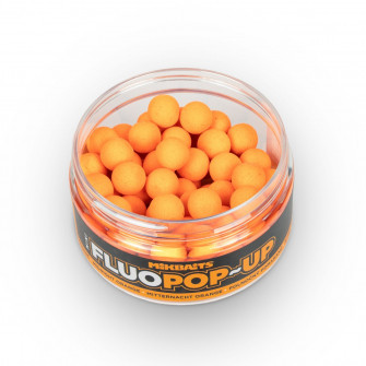 MIKBAITS - Plovoucí boilies MINI FLUOPOP-UP 100ml 10mm půlnoční pomeranč