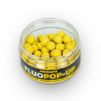 MIKBAITS - Plovoucí boilies MINI FLUOPOP-UP 100ml 10mm Sladká kukuřice