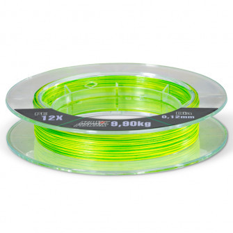 Saenger šňůra Hi-Vis Tiger Braid 12X 0,10mm 8,2kg 150m Yellow Green-1977010