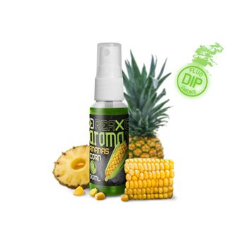 Dipovací sprej Delphin AromaX/30ml-Kukuřice-Ananas/fluo zelená