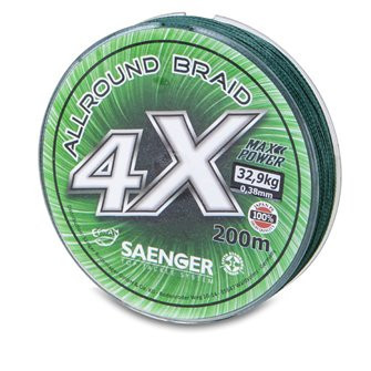 Saenger šňůra 4X Allround Braid 200m 0,55mm zelená-1970255