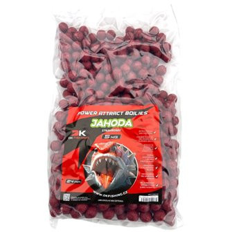 DK FISHING boilies Power Attract jahoda 5kg 24mm-DK1113