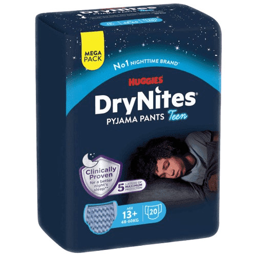 DryNites natahovací kalhotky na noc pro chlapce MEGA pack 13+ let / 48-60kg / 20ks