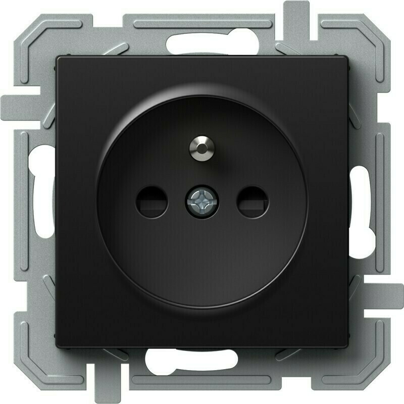 Zásuvka 230 V jednonásobná TEM Logiq černá