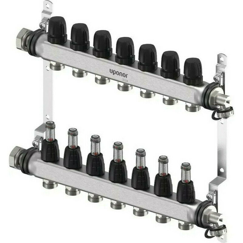 Rozdělovač nerezový Uponor Vario S 7 okruhů