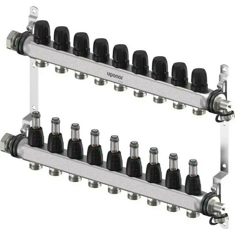 Rozdělovač nerezový Uponor Vario S 9 okruhů