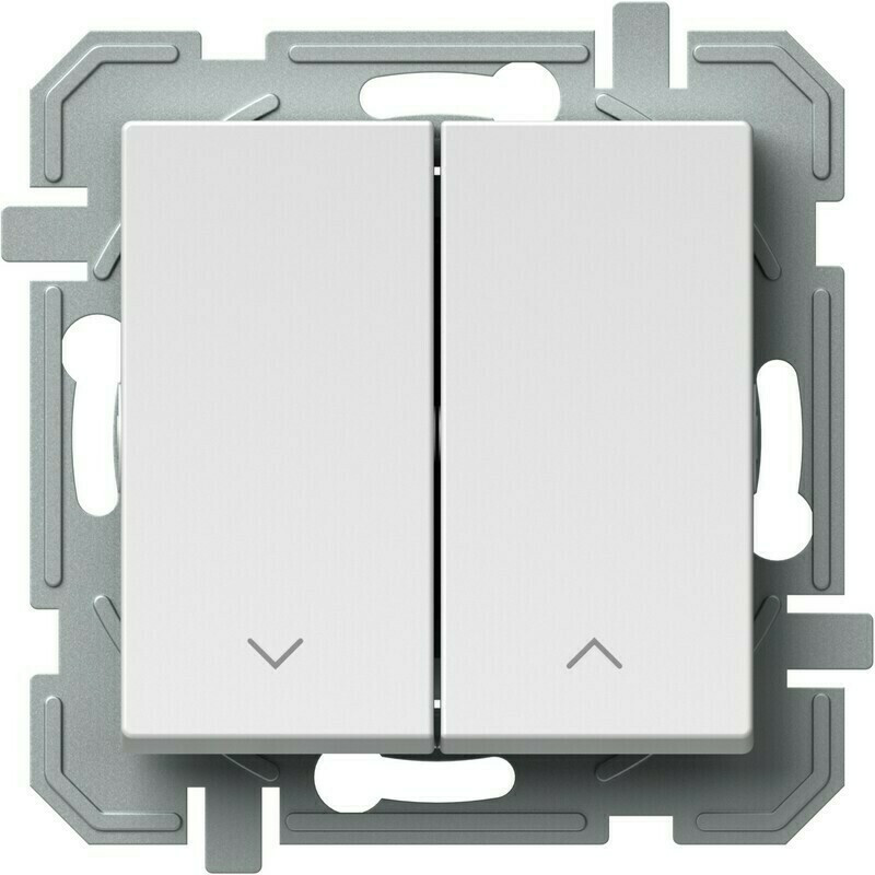 Tlačítko dvojité řazení 1/0+1/0 TEM Logiq bílá