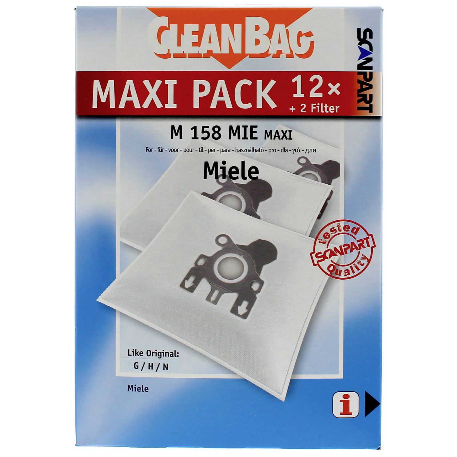 ScanPart Maxipack kompatibel mit Miele Typ G/N 2687426158 sáčky do vysavače