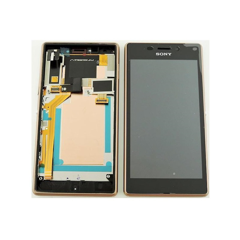 LCD display Sony Xperia M2 Aqua D2403 + dotykové sklíčko + přední kryt Cooper