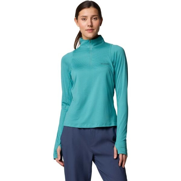 Columbia WEEKEND ASCENT™ HALF ZIP Dámská funkční mikina, tyrkysová, velikost