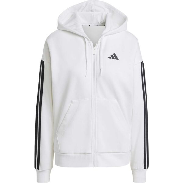 adidas ESSENTIALS 3-STRIPES HOODIE Dámská mikina, bílá, velikost