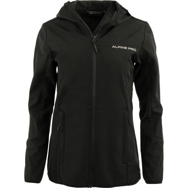 ALPINE PRO BREFA Dámská softshellová bunda, černá, velikost