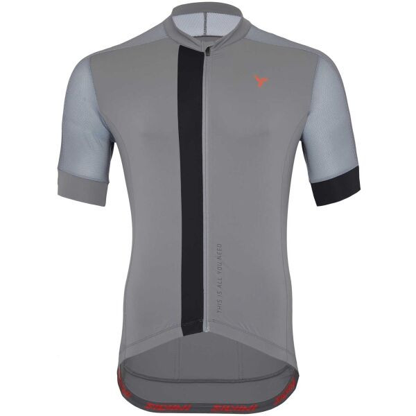 SILVINI CARNIO Pánský celopropínací cyklistický dres, šedá, velikost