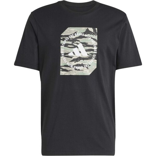 adidas CAMO TEE Pánské triko, černá, velikost