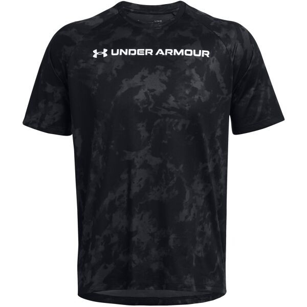 Under Armour TECH ABC CAMO Pánské tričko s krátkým rukávem, černá, velikost