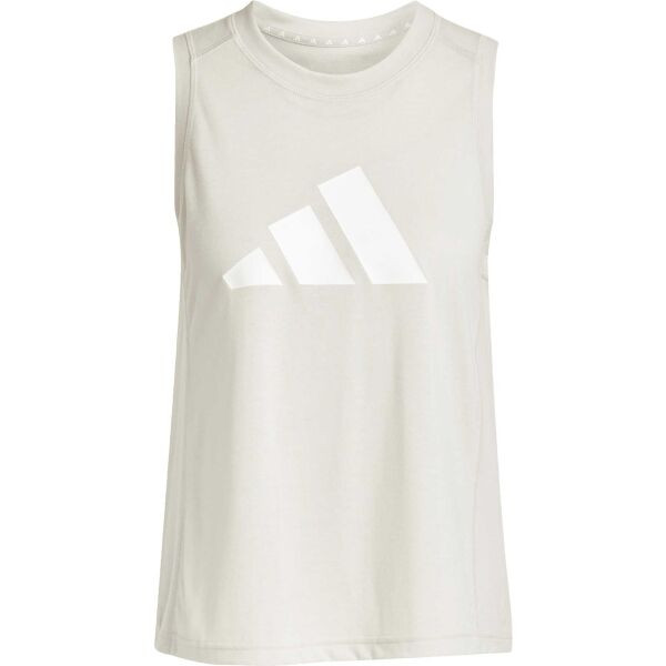 adidas TRAIN ESSENTIALS TRAINING TANK TOP Dámské tílko, béžová, velikost