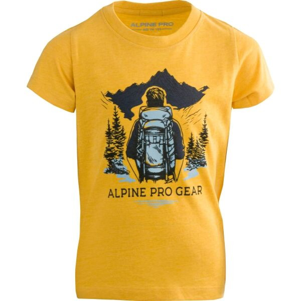 ALPINE PRO NUPO Dětské triko, žlutá, velikost