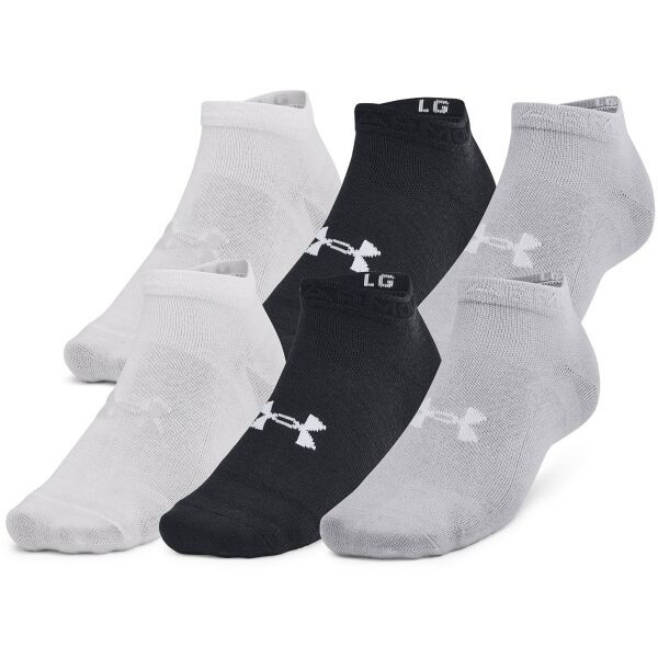 Under Armour ESSENTIAL 6PK LOW Unisex ponožky, černá, velikost