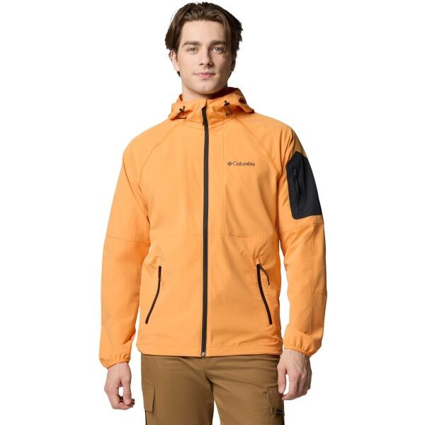 Columbia TALL HEIGHTS II HOODED SOFTSHELL Pánská softshelová bunda, oranžová, velikost