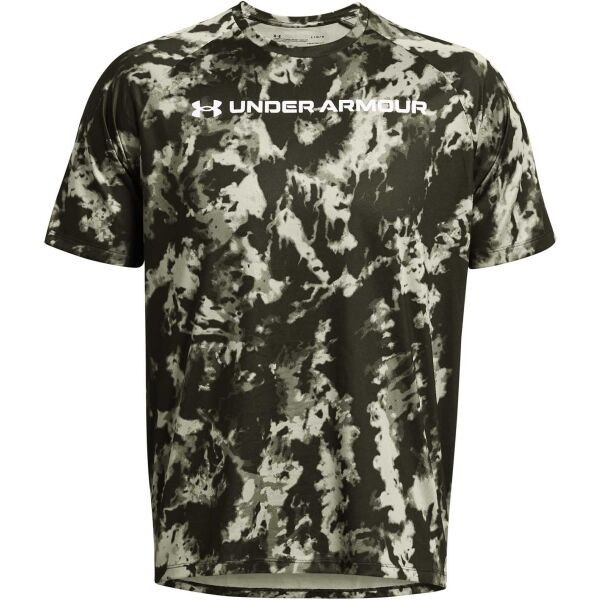 Under Armour TECH ABC CAMO Pánské tričko s krátkým rukávem, khaki, velikost